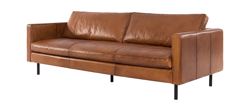 Finland 220 Pure Furniture, Light Brown Leather Sofa Bed